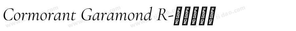 Cormorant Garamond R字体转换